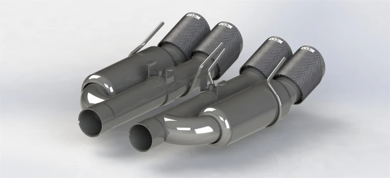 Kooks 09-13 Chevrolet Corvette Z06/ZR1 3in. Valved Axle-Back Exhaust w/ CF Tips - Image 5