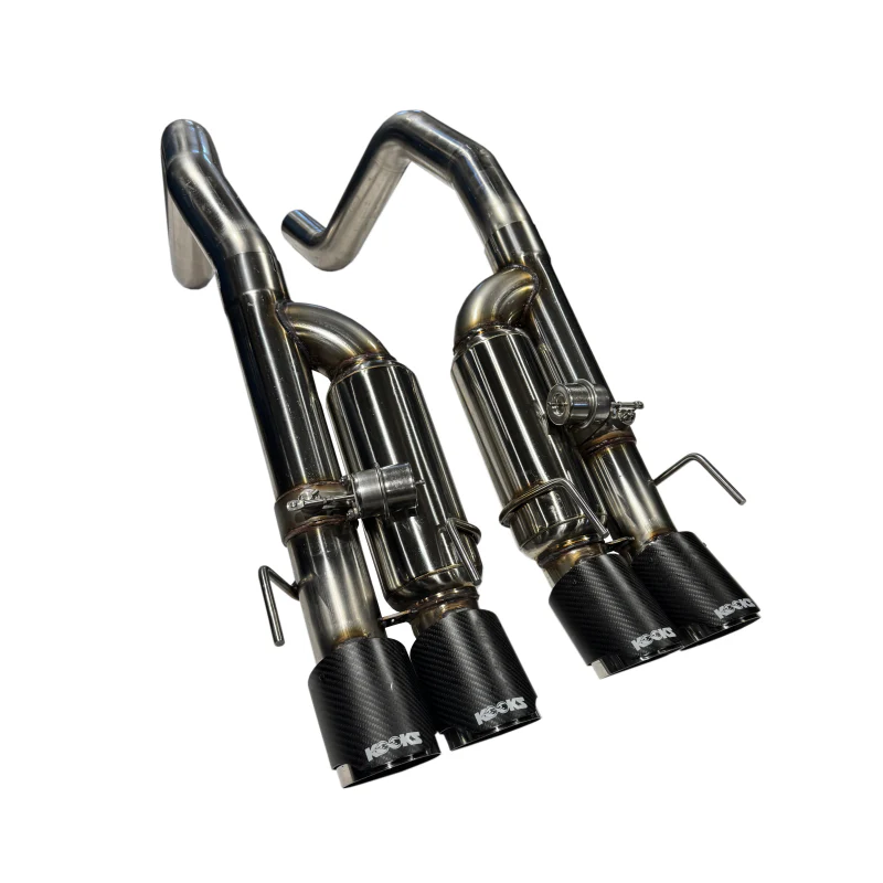 Kooks 09-13 Chevrolet Corvette Z06/ZR1 3in. Valved Axle-Back Exhaust w/ CF Tips - Image 6