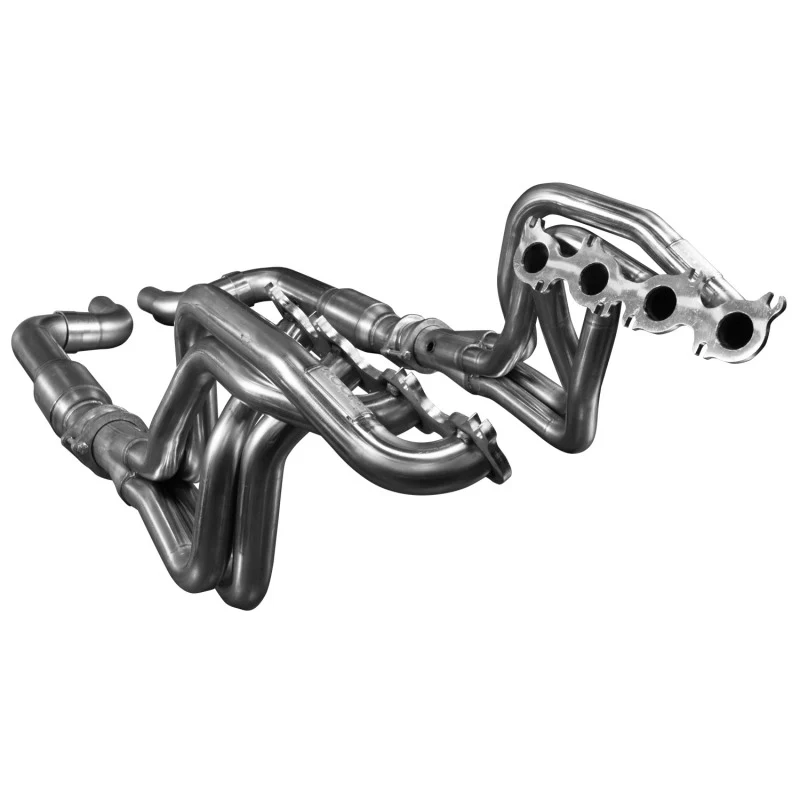 Kooks 15-24 Ford Mustang GT/Dark Horse V8 5.0L 1-7/8in SS Headers w/ GREEN Catted Connection Pipe - Image 2