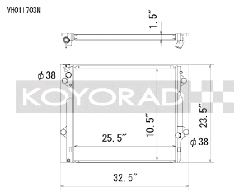 Koyo 03-09 Toyota 4Runner/Lexus GX470 4.7l Aluminum Radiator - Off-Road Use Only