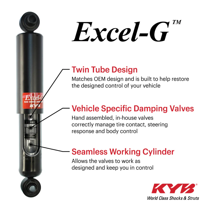 KYB Shocks & Struts Excel-G Rear CHEVROLET Silverado C and R - Series 1/2 Ton (2WD) 2001-07 C and R - Image 3