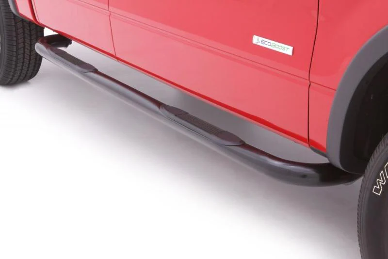 Lund 94-02 Dodge Ram 2500 Quad Cab 3in. Round Bent Steel Nerf Bars - Black - Image 3