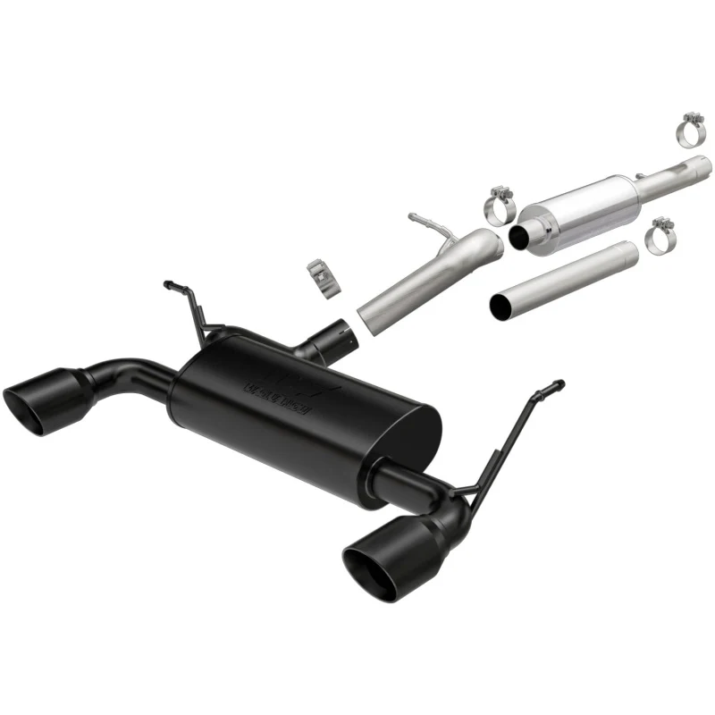 MagnaFlow 2018+ Jeep Wrangler 3.6L 409 SS Dual Split Rear Exit Black Tips Cat-Back Exhaust - Image 3