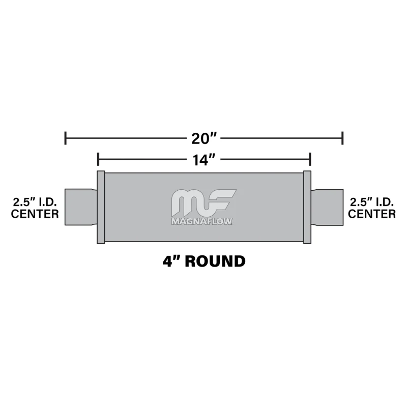 MagnaFlow Muffler Mag SS 14X4X4 2.5X2.5 - Image 22