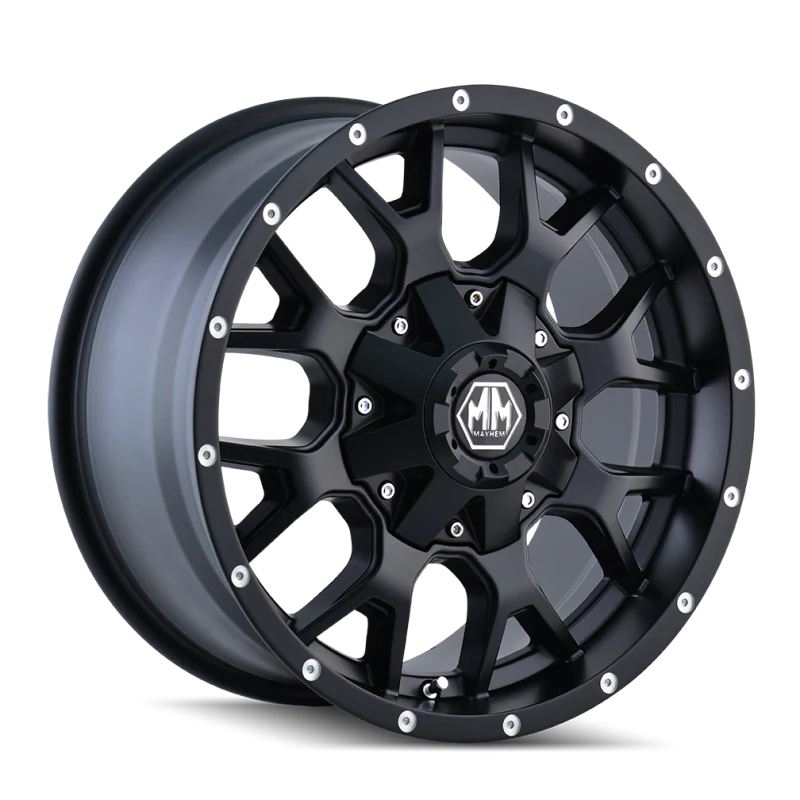 Mayhem 8015 Warrior 17x9 / 5x114.3 BP / 18mm Offset / 87mm Hub Matte Black Wheel - Image 2