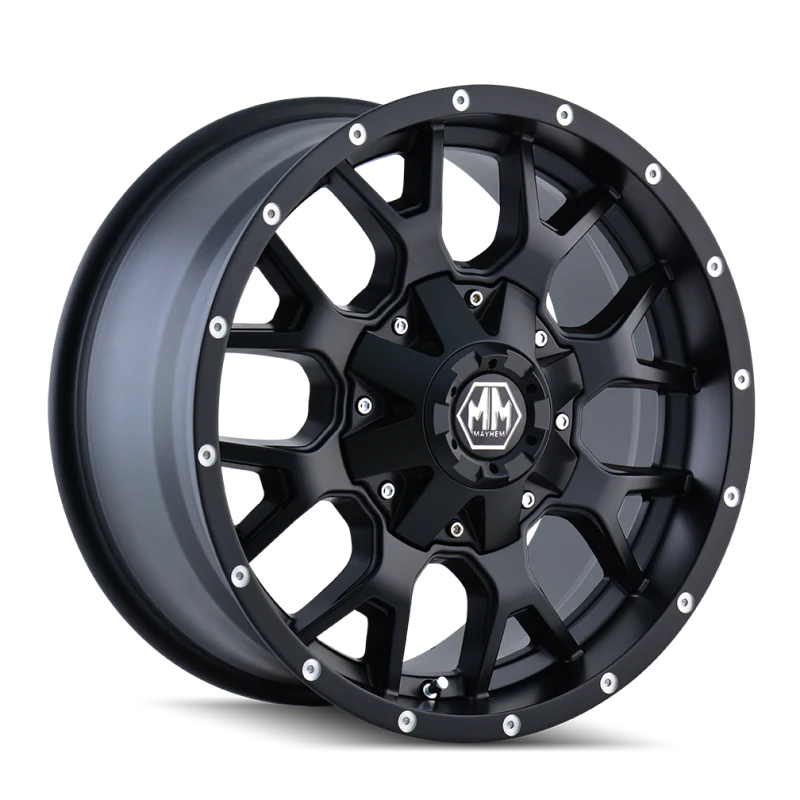 Mayhem 8015 Warrior 18x9 / 6x135 BP / 18mm Offset / 106mm Hub Matte Black Wheel - Image 2