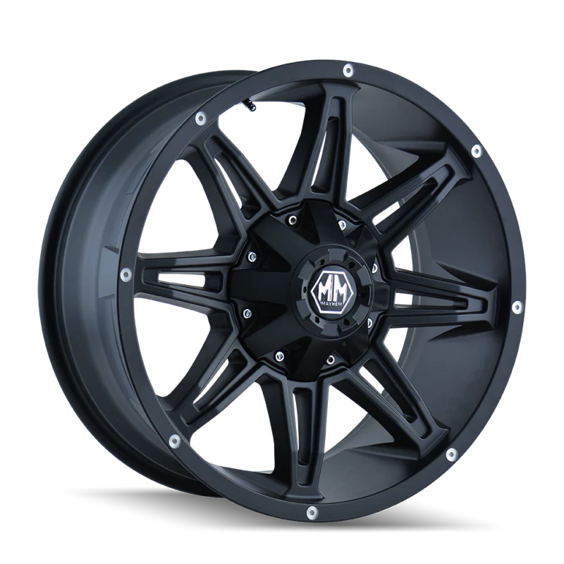 Mayhem 8090 Rampage 20x10 / 8x165.1 BP / -25mm Offset / 130.8mm Hub Matte Black Wheel - Image 2