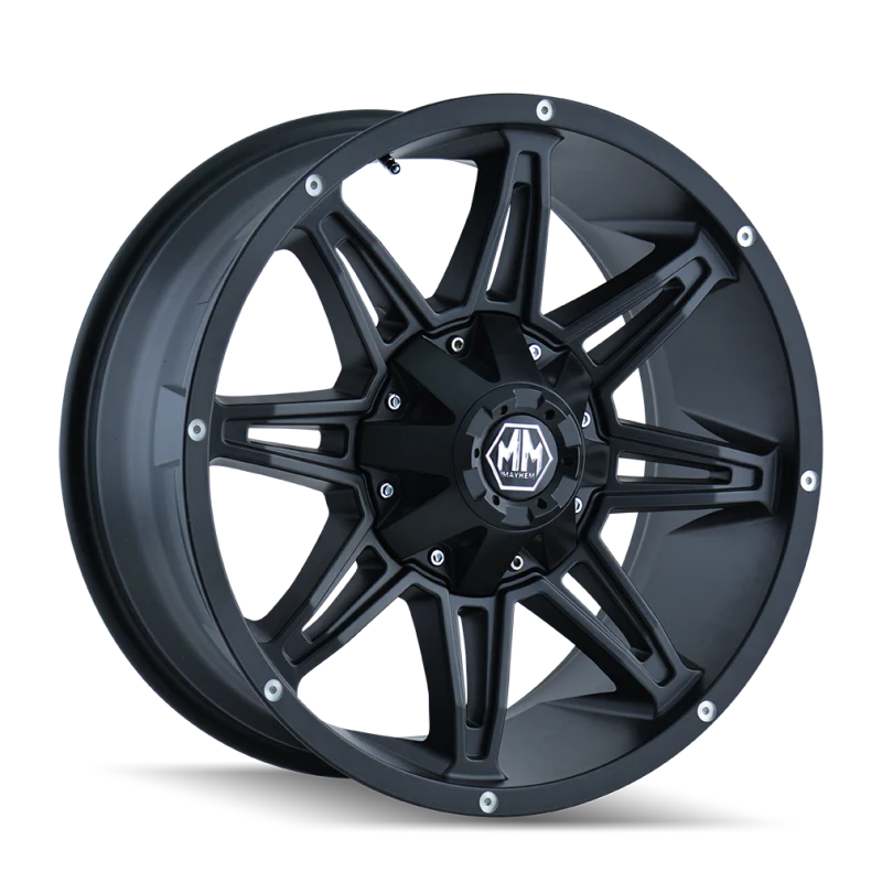 Mayhem 8090 Rampage 20x9 / 5x150 BP / 18mm Offset / 110mm Hub Matte Black Wheel - Image 2
