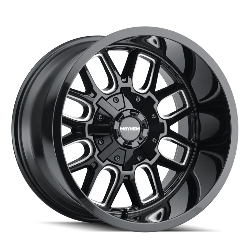 Mayhem 8107 Cogent 20x10 / 8x170 BP / -19mm Offset / 125.2mm Hub Gloss Black Milled Wheel