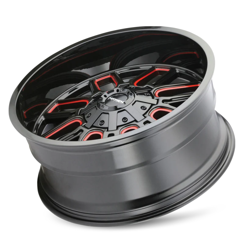 Mayhem 8107 Cogent 20x9 / 6x135 BP / 18mm Offset / 106mm Hub Black w/ Prism Red Wheel - Image 5
