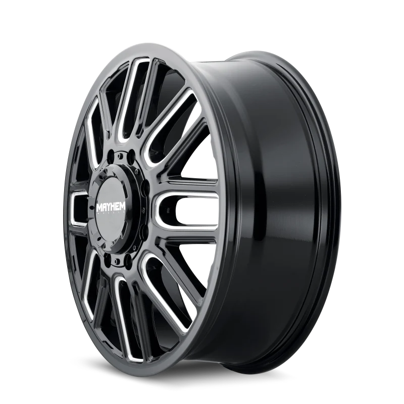 Mayhem 8107D Cogent Dually 20x8.25 / 8x210 BP / 115mm Offset / 154.2mm Hub Blk w/Milled Spokes Wheel - Image 2