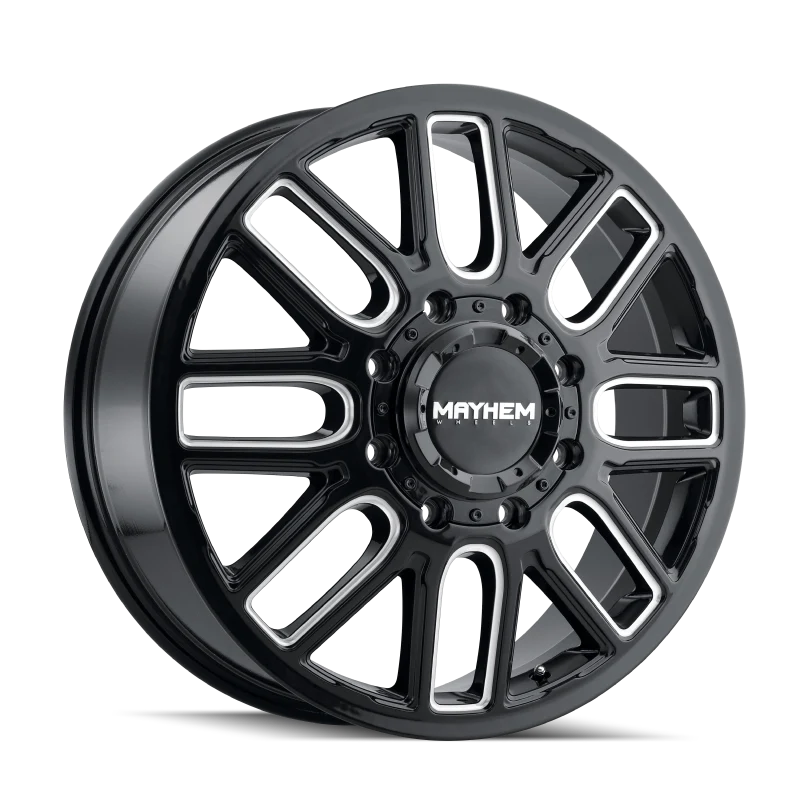 Mayhem 8107D Cogent Dually 20x8.25 / 8x210 BP / 115mm Offset / 154.2mm Hub Blk w/Milled Spokes Wheel - Image 3