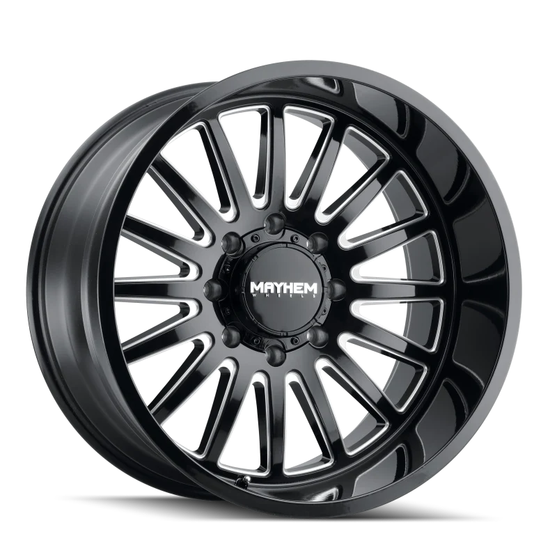 Mayhem 8114 Utopia 20x10 / 5x127 BP / -19mm Offset / 71.5mm Hub Black w/ Milled Spokes Wheel