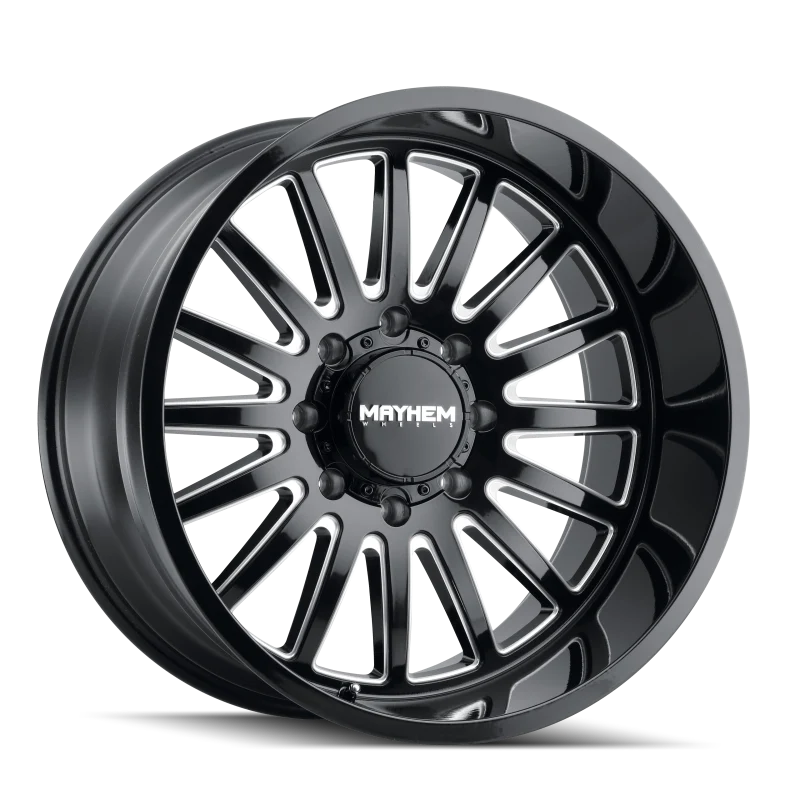 Mayhem 8114 Utopia 20x10 / 6x139.7 BP / -19mm Offset / 106mm Hub Black w/ Milled Spokes Wheel - Image 2