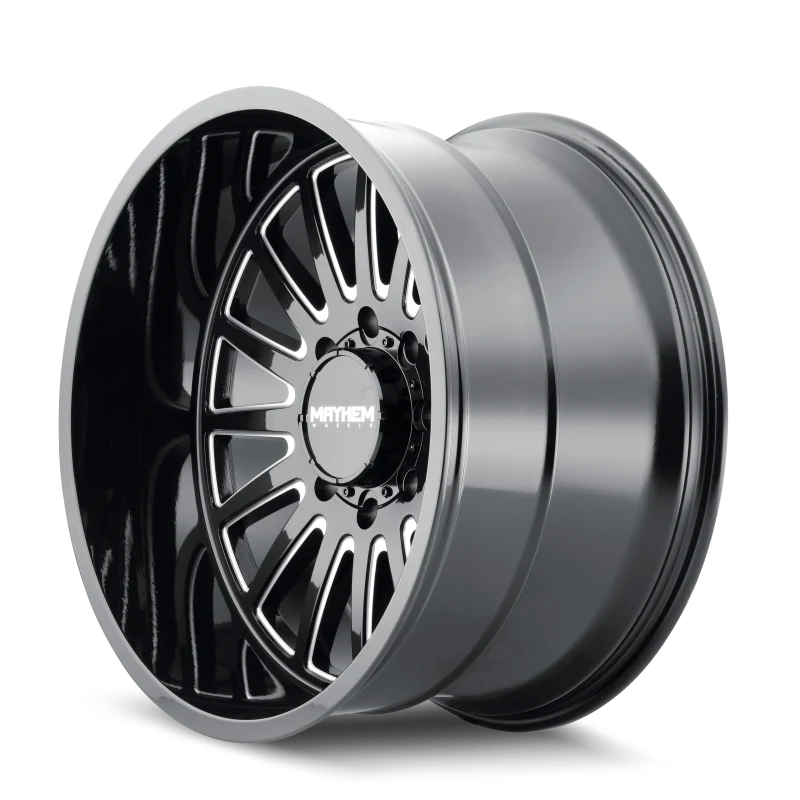 Mayhem 8114 Utopia 22x12 / 8x170 BP / -44mm Offset / 125.2mm Hub Black w/ Milled Spokes Wheel - Image 3