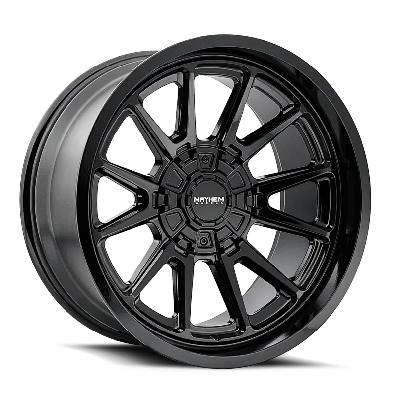 Mayhem 8116 Intrepid 20x9 / 8x170 BP / 0mm Offset / 125.2mm Hub Gloss Black Wheel