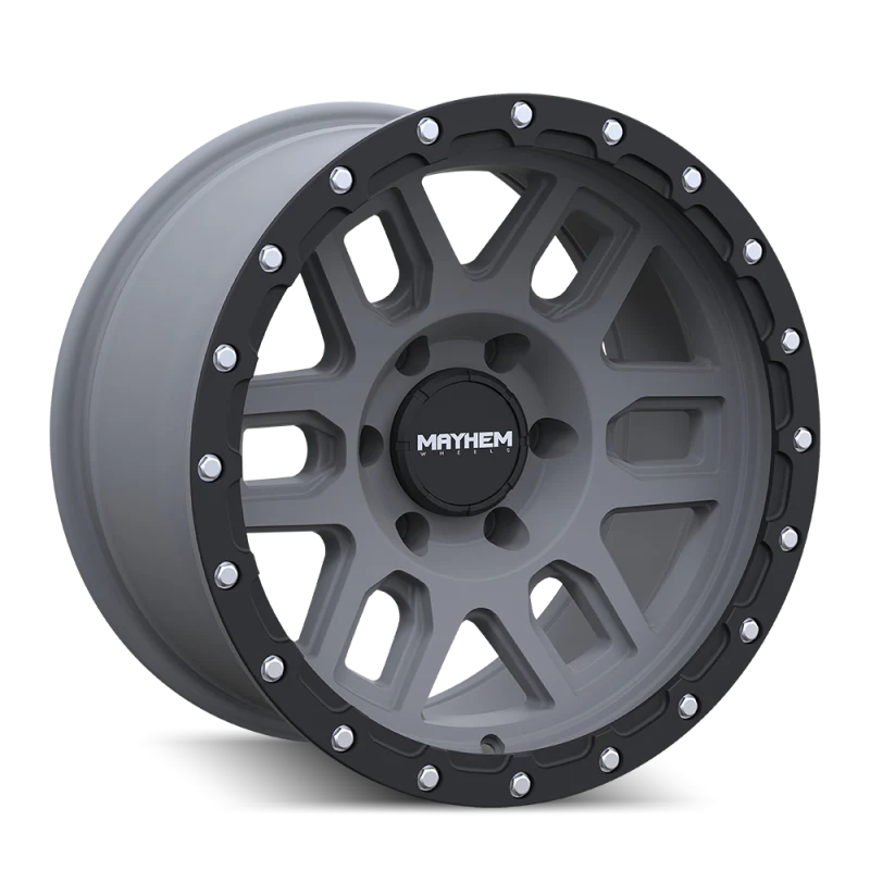 Mayhem 8304 Delta 17x9 / 6x139.7 BP / 0mm Offset / 106mm Hub Matte Gunmetal w/ Matte Black Lip Wheel - Image 3