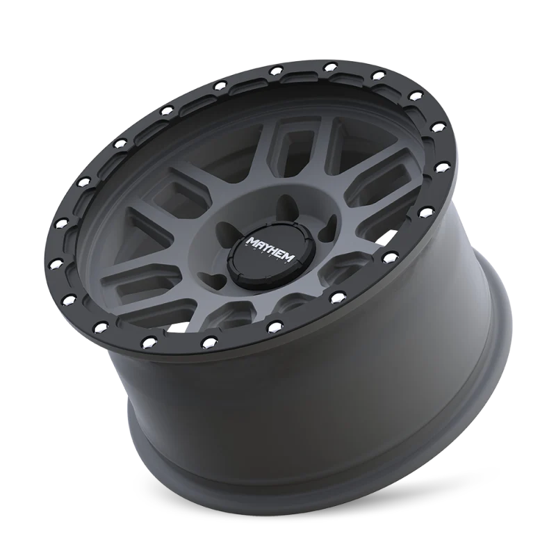 Mayhem 8304 Delta 17x9 / 6x139.7 BP / 0mm Offset / 106mm Hub Matte Gunmetal w/ Matte Black Lip Wheel - Image 4