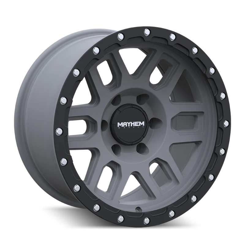 Mayhem 8304 Delta 20x9 / 6x139.7 BP / 0mm Offset / 106mm Hub Matte Gunmetal w/ Matte Black Lip Wheel - Image 2