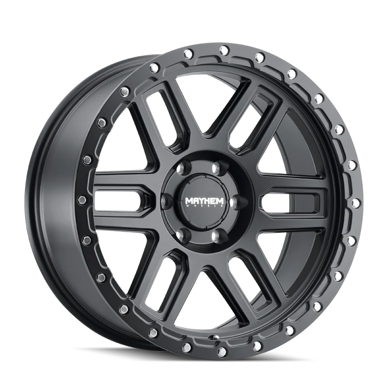 Mayhem 8304 Delta 20x9 / 8x165.1 BP / -12mm Offset / 125.2mm Hub Matte Black Wheel - Image 2