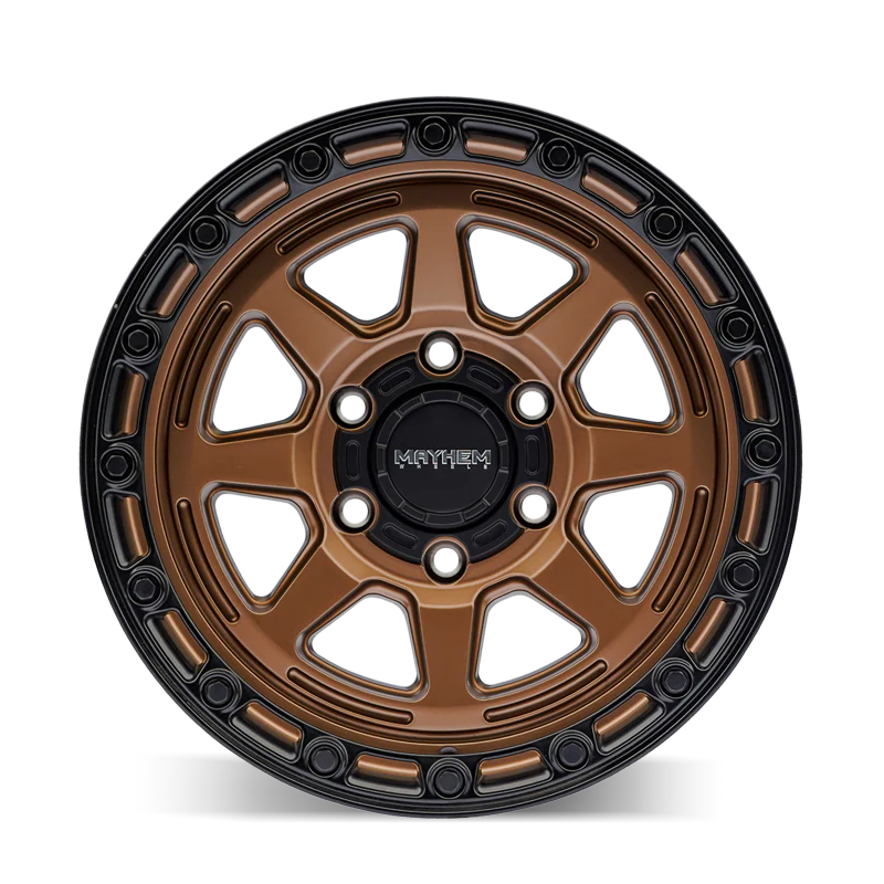 Mayhem 8306 Ridgeline 17x8.5 / 6x135 BP / -6mm Offset / 87.1mm Hub Satin Bronze/Black Lip Wheel - Image 2
