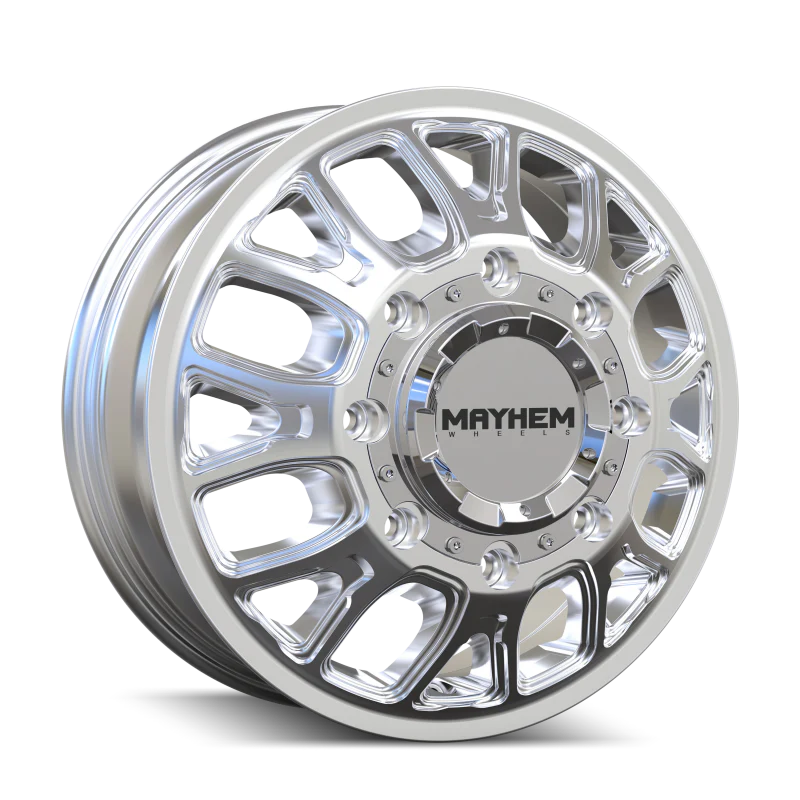 Mayhem 8107D Cogent Dually 17x6.5 8x210 BP 125mm Offset 154.2mm Bore Polished Wheel