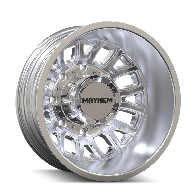 Mayhem 8107D Cogent Dually 17x6.5 8x210 BP 125mm Offset 154.2mm Bore Polished Wheel - Image 2