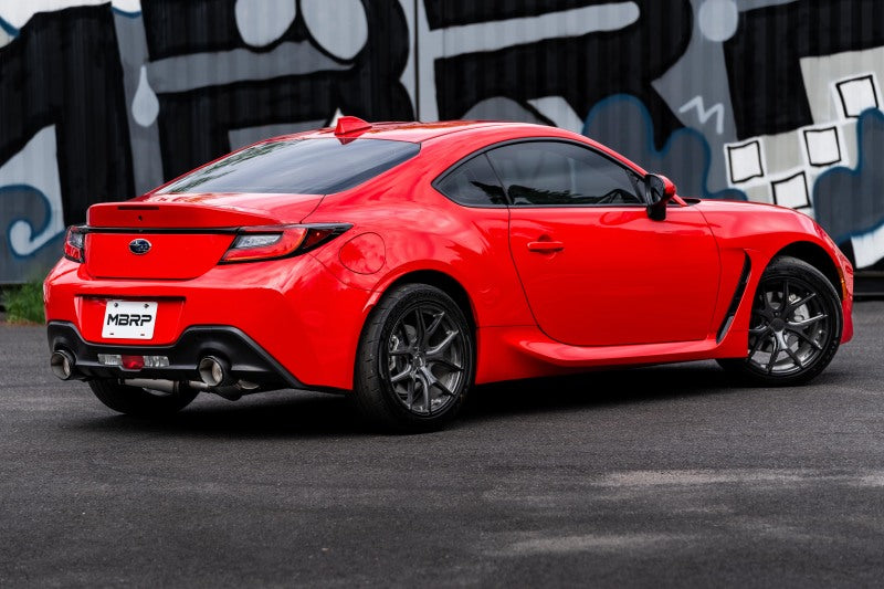 MBRP 13-16 Subaru BRZ 2.0L/ 2.4L 3in Dual Split Rear Cat Back w/CF Tips- T304 - Image 4