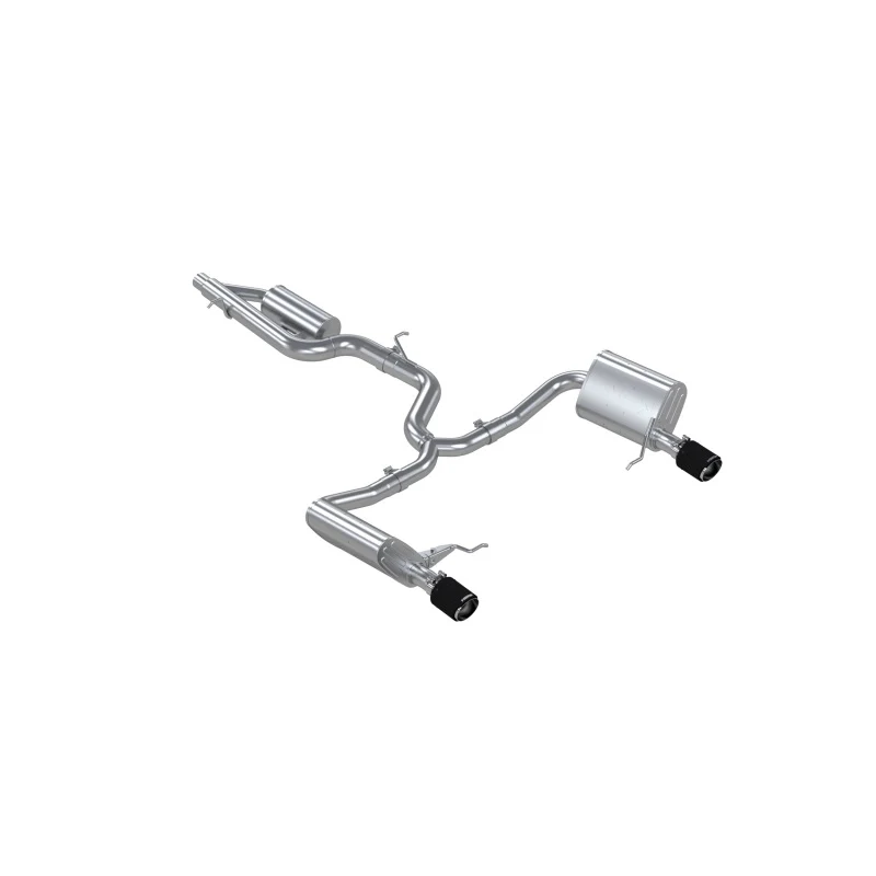 MBRP 17-19 VW Golf SportWagen/Alltrack 1.8T T304SS 3in Cat-Back 2.5in Dual Split Rear w/ CF Tips - Image 2