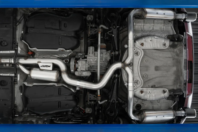 MBRP 17-19 VW Golf SportWagen/Alltrack 1.8T T304SS 3in Cat-Back 2.5in Dual Split Rear w/ CF Tips - Image 3
