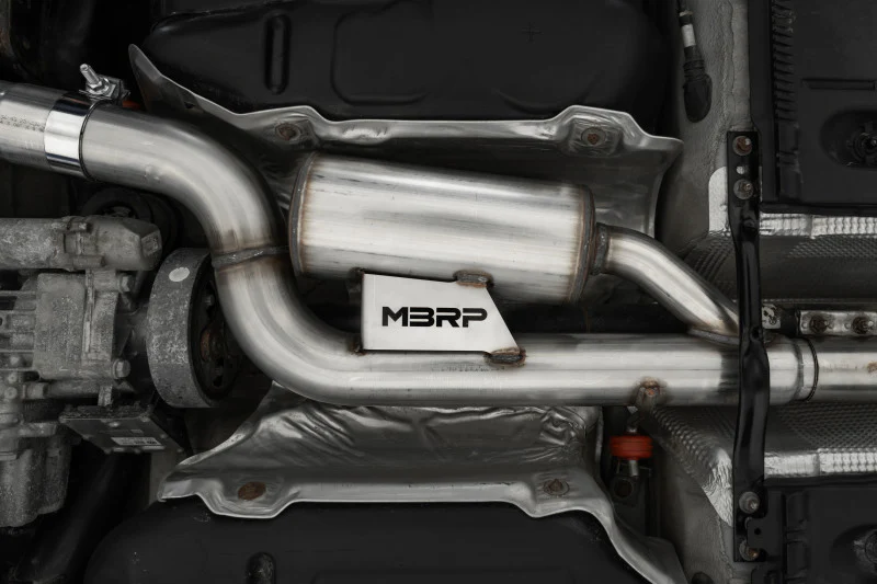 MBRP 17-19 VW Golf SportWagen/Alltrack 1.8T T304SS 3in Cat-Back 2.5in Dual Split Rear w/ CF Tips - Image 4
