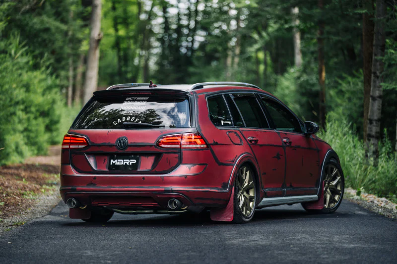 MBRP 17-19 VW Golf SportWagen/Alltrack 1.8T T304SS 3in Cat-Back 2.5in Dual Split Rear w/ CF Tips - Image 5