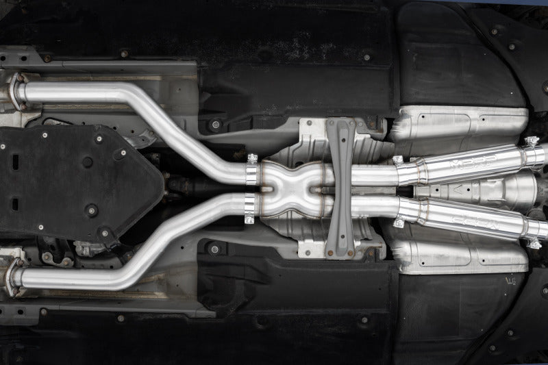 MBRP 17+ Infiniti Q60 3.0L RWD/AWD 3in Cat-Back Dual Split Rear Street Version w/4.5in OD Tips -T304 - Image 2