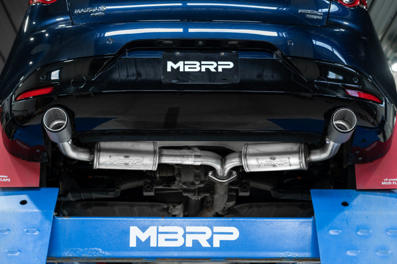 MBRP 19-23 Mazda 3 Hatchback T304SS 2.5in Axle-Back, Dual Rear Exit w/Carbon Fiber Tips - Image 2