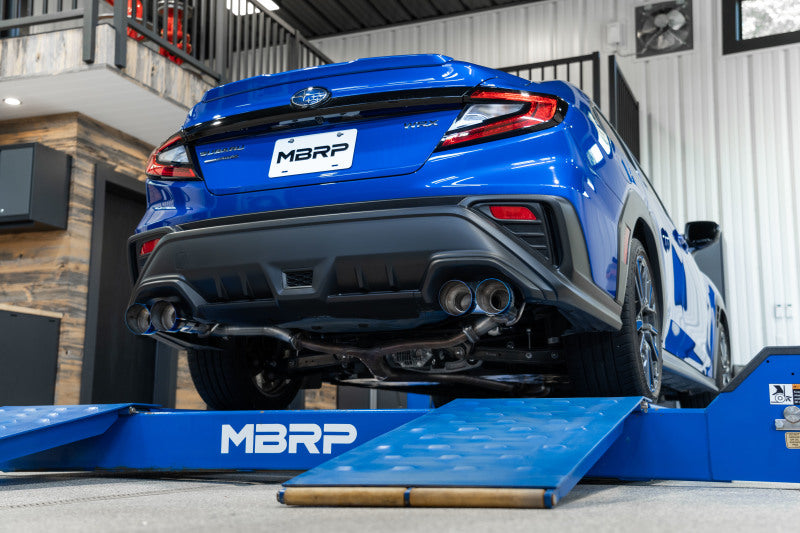 MBRP 2022 Subaru WRX 2.5in Dual Split Rear Exit w/ Quad CF Tips - T304 - Image 2