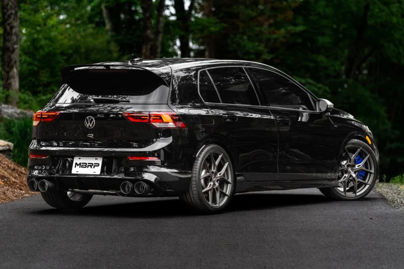 MBRP 2022 Volkswagen Golf R MK8 3in Cat-Back Quad Split Rear Valve Delete Exhaust - Image 4