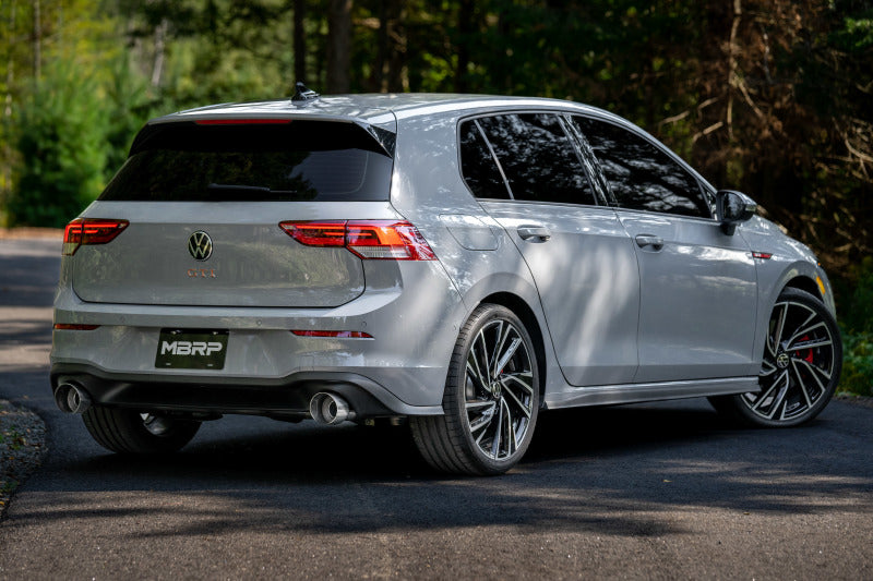 MBRP 2022 VW Golf GTI MK8 T304 SS 3in Cat-Back Exhaust 2.5in Dual Split Rear w/ Carbon Fiber Tips - Image 4
