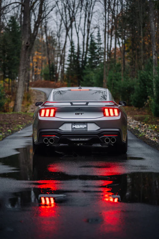 MBRP 2024+ Ford Mustang 5.0L T304 SS 3in Cat-Back Exhaust w/ Quad Carbon Fiber Tips (Valve Delete) - Image 4
