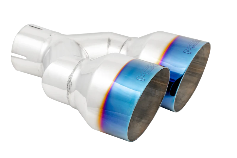 MBRP Burnt End Tip 2.5 ID Dual 4 OD Out 9.5 length Single wall 304 Stainless Steel Driver Side - Image 2