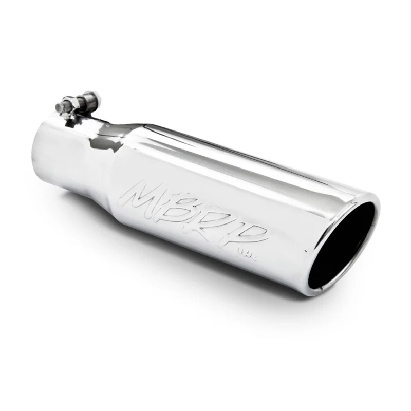 MBRP Universal Tip 3in O.D. Angled Rolled End 2 inlet 10 length - Image 2
