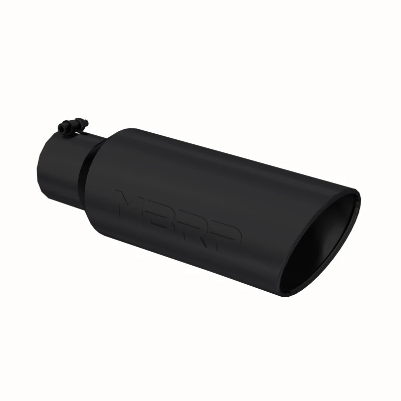 MBRP Universal Tip 6in OD Rolled End 4in Inlet 18in L Black Coated Exhaust Tip - Image 2