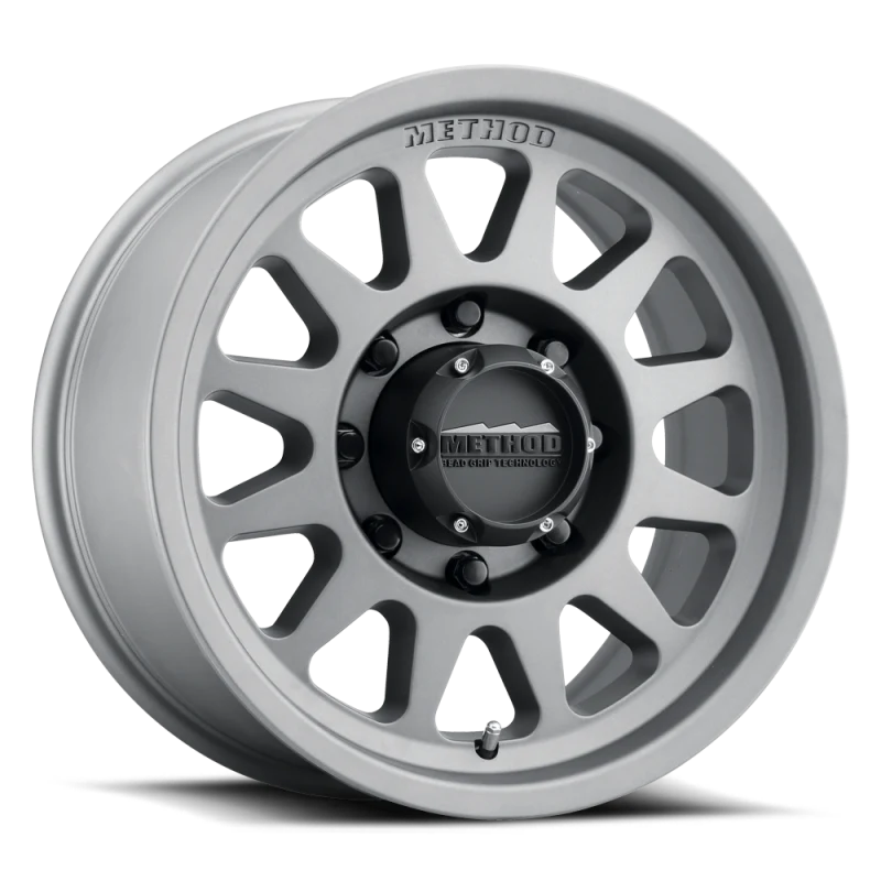 Method MR704 HD 17x9 18mm Offset 8x6.5 130.81mm CB Titanium Wheel