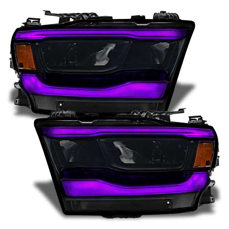 Oracle 19-21 Dodge RAM 1500 RGB+W Headlight DRL Kit- Reflector LED Headlights - +W - Image 11