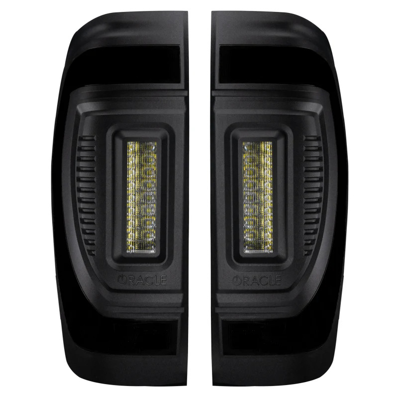 Oracle 19-23 GMC Sierra Black Series Flush Style LED Tail Lights - Factory Halogen