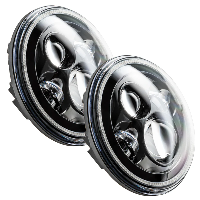 Oracle 7in High Powered LED Headlights - NO HALO - Black Bezel - Image 5