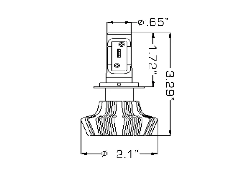 Oracle H7 4000 Lumen LED Headlight Bulbs (Pair) - 6000K - Image 3