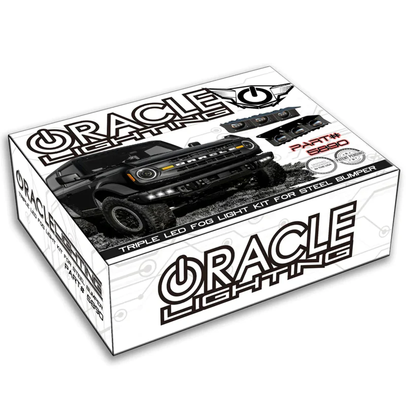 Oracle High 21-22 Ford Bronco Triple LED Fog Light kit for Steel Bumper - Image 15