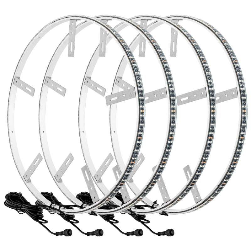 Oracle LED Illuminated Wheel Rings - Double LED - White - Image 43