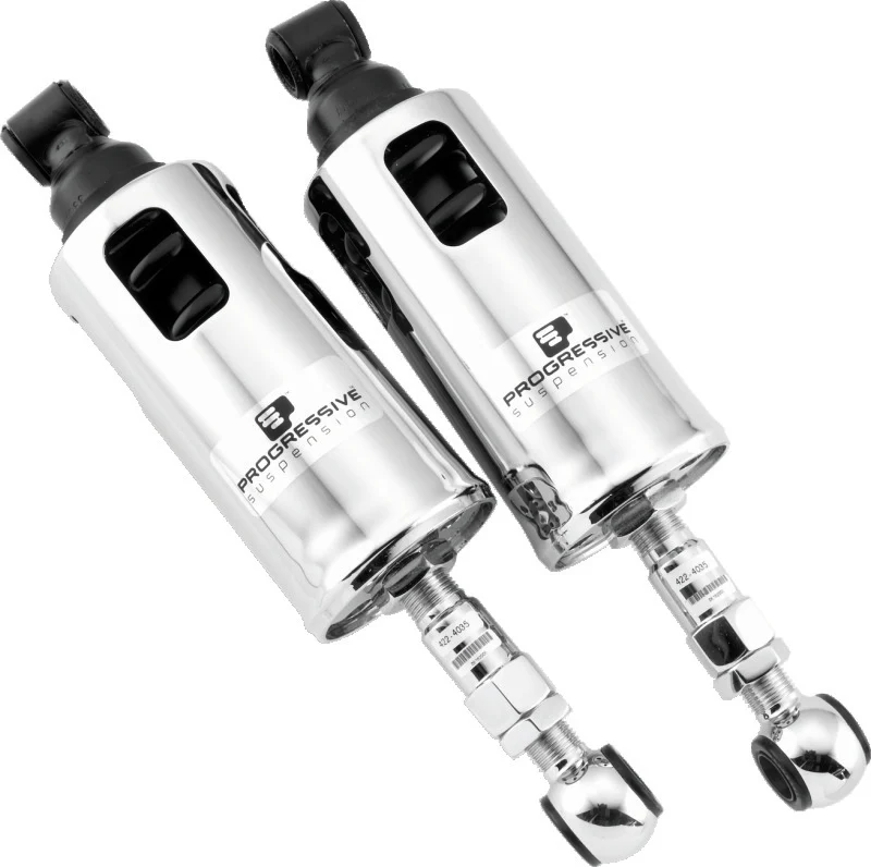 Progressive 00-17 Harley-Davidson Softail 422 Series Shocks - Chrome - Image 2