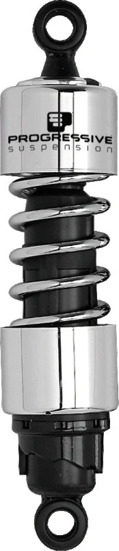 Progressive Harley-Davidson 412 Series Shocks 12.6in - Chrome - Image 2